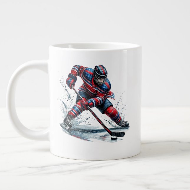 Hockeyspieler Jumbo  Jumbo-Tasse (Links)
