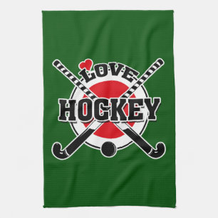 Hockeyspieler, Liebe Hockey Geschirrtuch