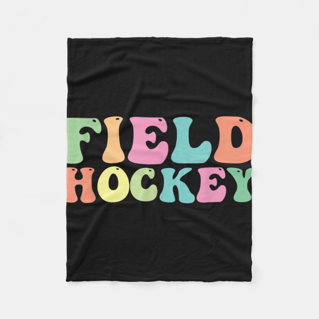 Hockeyspieler Mannschaftscoach Trainer  Fleecedecke (Vorderseite)