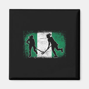 Hockeyspieler Nigeria Nigerianische Flagge Nigeria Magnet