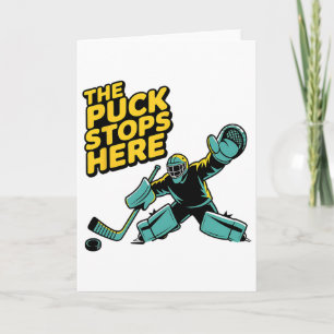 Hockeyspieler Puck Strafbank Hockey Torwart  Karte
