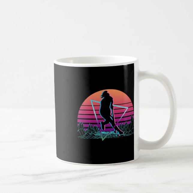 Hockeyspieler Retro _1  Kaffeetasse (Rechts)