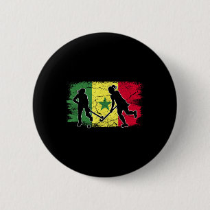 Hockeyspieler senegalesische Flagge Senegal _1  Button