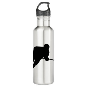 Hockeyspieler-Silhouette Edelstahlflasche