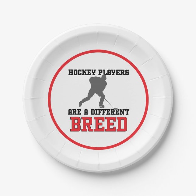 Hockeyspieler sind eine andere Rasse Pappteller (Vorderseite)