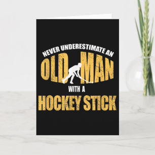 Hockeyspieler Stockhandling Lustige Sport-Geschenk Karte