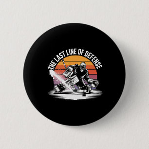 Hockeyspieler Strafbank Hockey Torwart Button