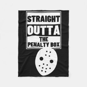 Hockeyspieler Straight Outta Penalty Box Lustiges Fleecedecke