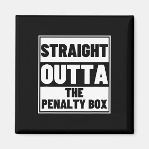 Hockeyspieler Straight Outta Penalty Box Lustiges Magnet