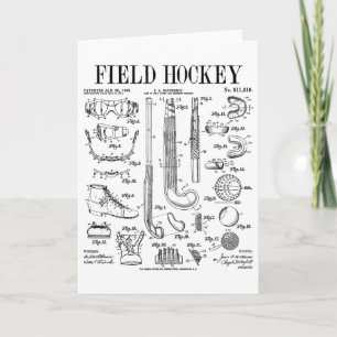 Hockeyspieler Teamsport Lustig Vintage Pate Karte