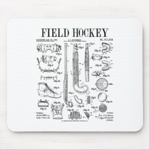 Hockeyspieler Teamsport Lustig Vintage Pate Mousepad