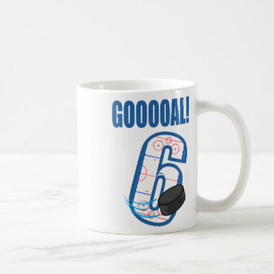 Hockeyspieler Tor Gooooal Ich bin 6 Eishockey Gebu Kaffeetasse