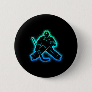 Hockeyspieler Torwart Kinder Männer Jungen Eishock Button