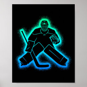 Hockeyspieler Torwart Kinder Männer Jungen Eishock Poster