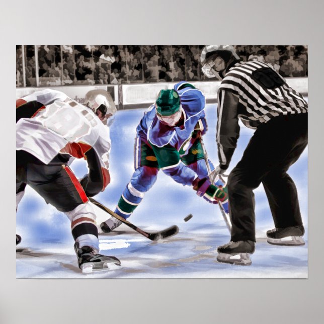 Hockeyspieler und Schiedsrichter Poster (Vorne)