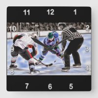Hockeyspieler und Schiedsrichter