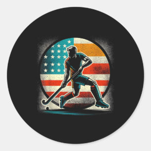 Hockeyspieler USA Vereinigte Staaten von Amerika F Runder Aufkleber