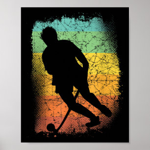 Hockeyspieler Vintage-Geschenke Hockey Poster