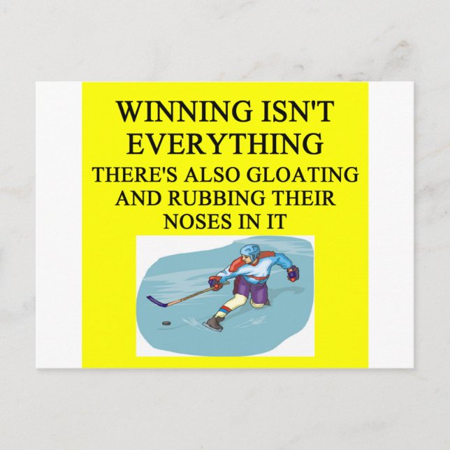 Hockeyspielerwitz Postkarte (Vorderseite)