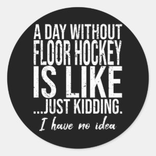 Hockeysportgeschenk Runder Aufkleber
