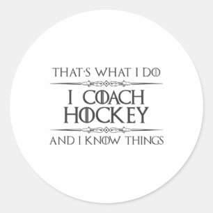 Hockeytrainer - Ich trainiere Hockey und ich kenne Runder Aufkleber