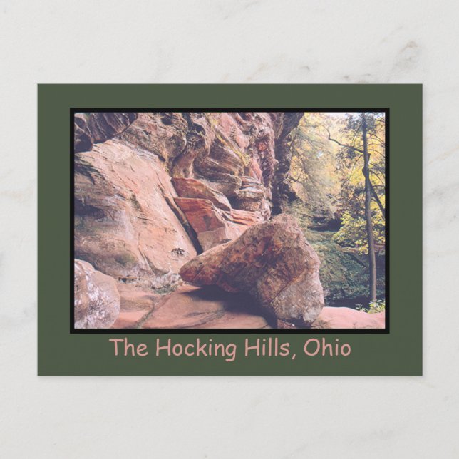 "HOCKING HILLS AREA IN S.E. OHIO" POSTKARTE (Vorderseite)