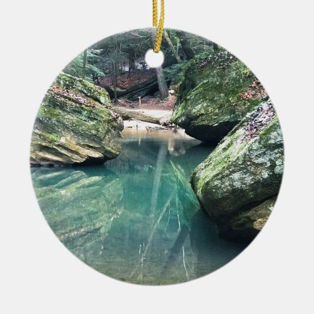 Hocking Hügel-Flusssteine Keramikornament (Vorne)