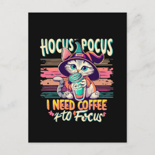 Hocus Focus - Ich brauche Kaffee zum Konzentrieren Postkarte