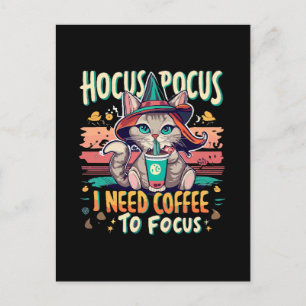 Hocus Focus - Ich brauche Kaffee zum Konzentrieren Postkarte