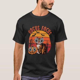 Hocus Focus Optometrie Halloween Augenarzt Katze V T-Shirt