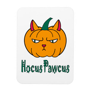 Hocus pawcus Halloween-Kürbis Ingwerkatze Magie Magnet