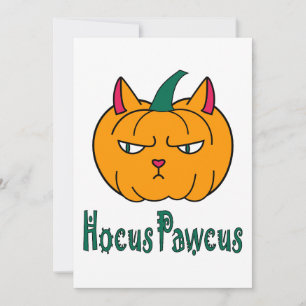 Hocus pawcus Halloween Kürbisinger Katzenmagie Einladung