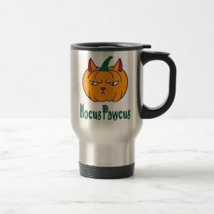 Hocus pawcus Halloween Kürbisinger Katzenmagie Reisebecher