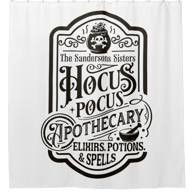 Hocus Pocus Apothecary Duschvorhang (Vorderseite)