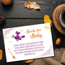 Hocus Pocus Baby Shower Bücher für Baby Karte