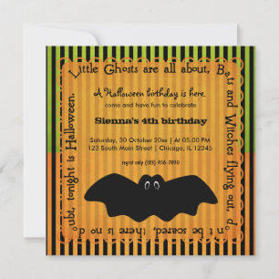 Hocus Pocus Bat Birthday Einladung