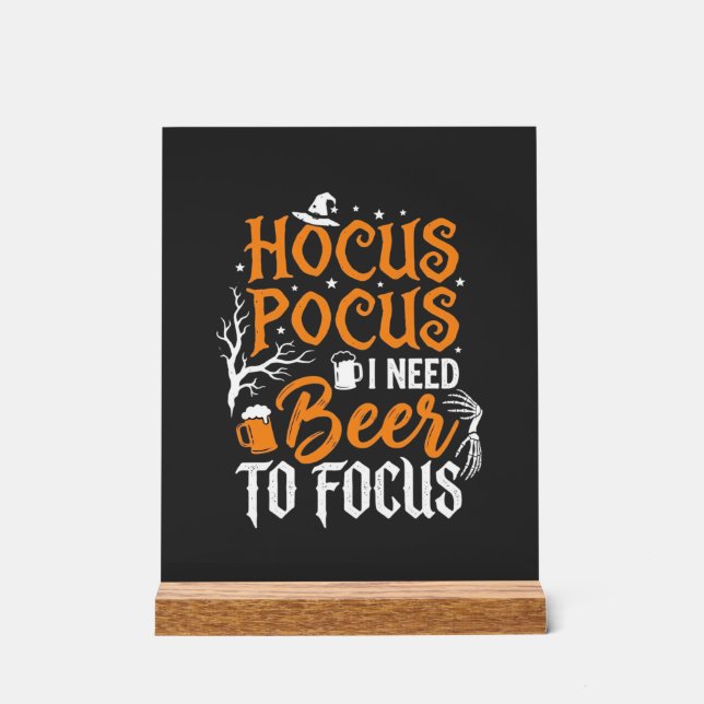 Hocus Pocus Bier Halloween Design_1 Acrylschild (Vorderseite)