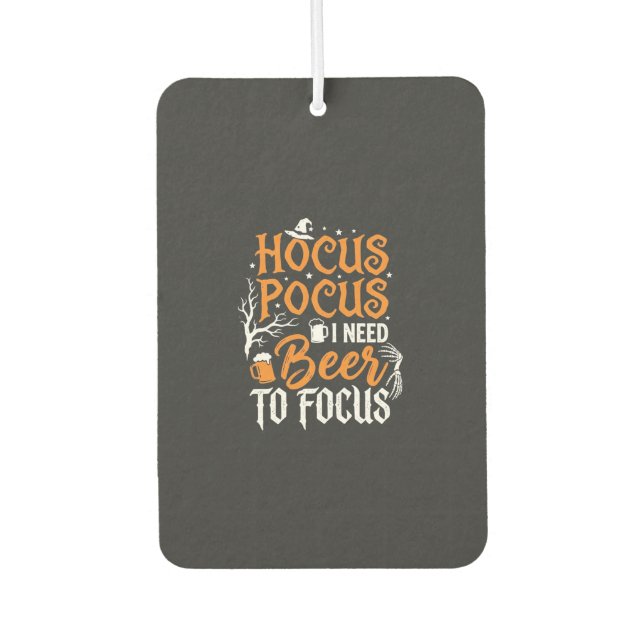 Hocus Pocus Bier Halloween Design_1 Autolufterfrischer (Vorderseite)