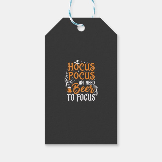 Hocus Pocus Bier Halloween Design_1 Geschenkanhänger (Vorderseite)