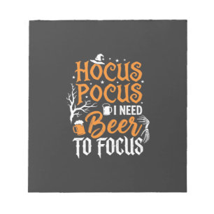 Hocus Pocus Bier Halloween Design_1 Notizblock