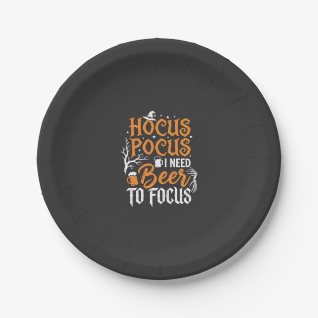 Hocus Pocus Bier Halloween Design_1 Pappteller (Vorderseite)
