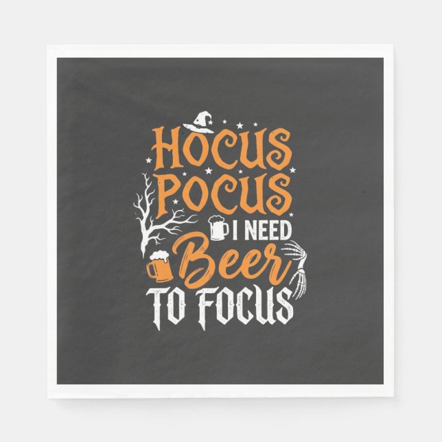 Hocus Pocus Bier Halloween Design_1 Serviette (Vorderseite)