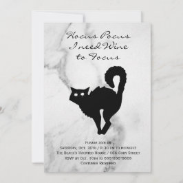 Hocus Pocus Black Cat Halloween Party Einladung