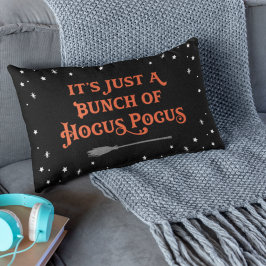 Hocus Pocus Black und Orange Halloween Zitat Lendenkissen