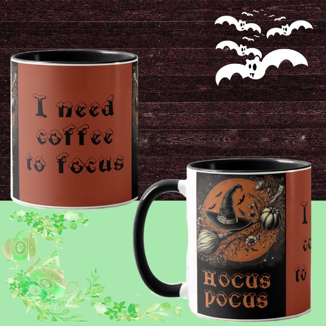 Hocus Pocus braucht Kaffee, um den Hexenhut zu sch Tasse (Hocus Pocus Need Coffee to Focus Wicked Witch Hat Mug)