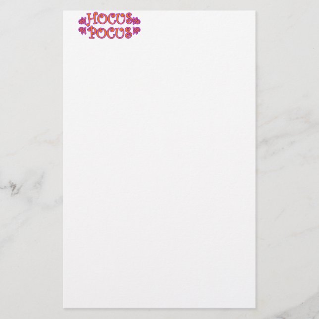 Hocus Pocus Briefpapier (Vorderseite)