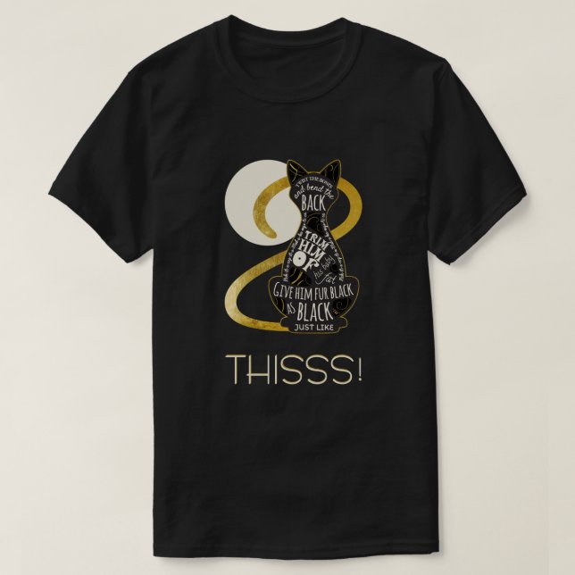 Hocus Pocus Cat Zauberspruch - Just. So. Das! T-Shirt (Design vorne)