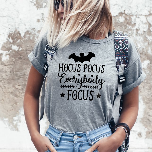 Hocus Pocus Everybody Focus Halloween Lehrer T-Shirt (Hocus Pocus Everybody Focus Teacher Classroom Halloween Shirt)