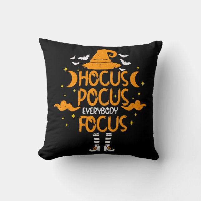 Hocus Pocus Everybody Fokus Halloween Funny Kissen (Vorderseite)