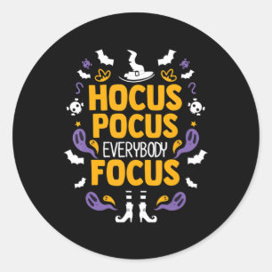 Hocus Pocus Everybody Fokus Halloween Outfit Hallo Runder Aufkleber